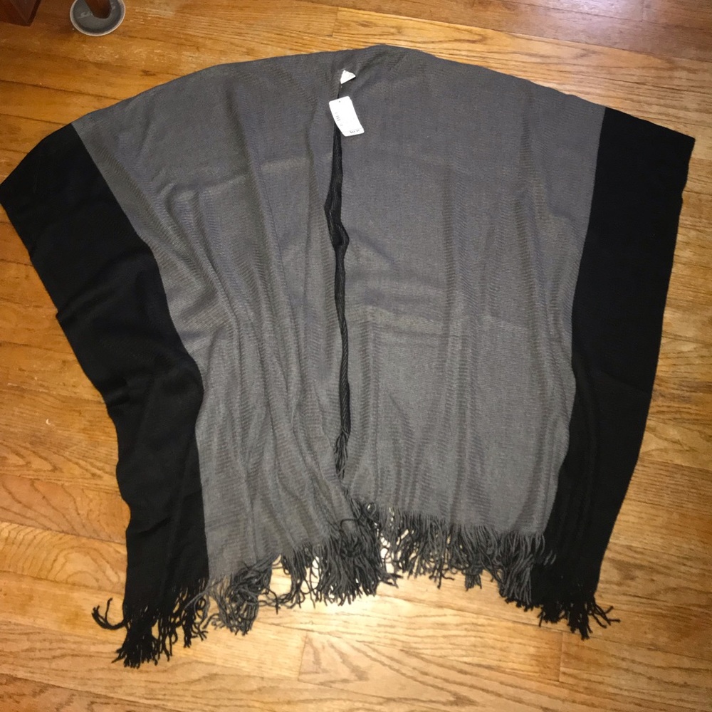 Christopher & Banks Fringe Poncho - NWT